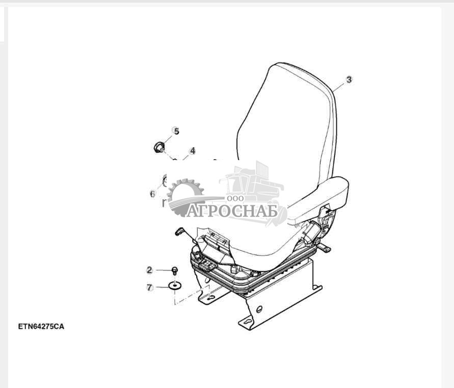 Сиденье водителя, в базовом исполнении 